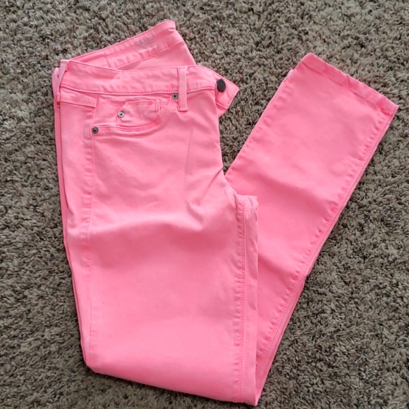 Saks Fifth Avenue Denim - NWOT Gray by Saks 5th Ave Neon Pink Skinny Jeans